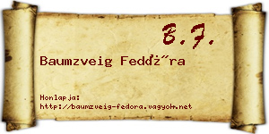 Baumzveig Fedóra névjegykártya